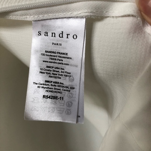 Sandro White Pleated Dress - Picture 6 of 6